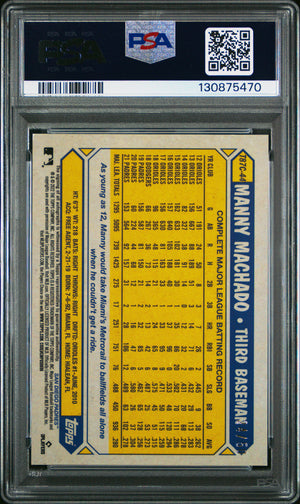 2022 Topps Silver Pack Manny Machado Gold Auto /50 PSA 9