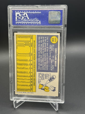 1970 Topps #330 Lou Brock PSA 8