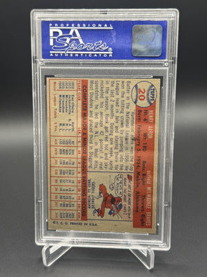 1957 Topps #20 Hank Aaron PSA 8