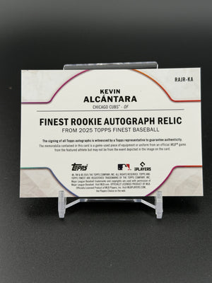 2025 Finest Kevin Alcántara Finest Rookies Auto Relic Blue Refractor /99