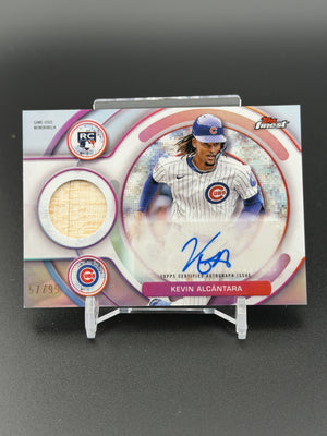 2025 Finest Kevin Alcántara Finest Rookies Auto Relic Blue Refractor /99
