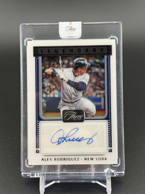 2022 Panini Three and Two #LS-AR Alex Rodriguez Legendary Signatures Black #/10
