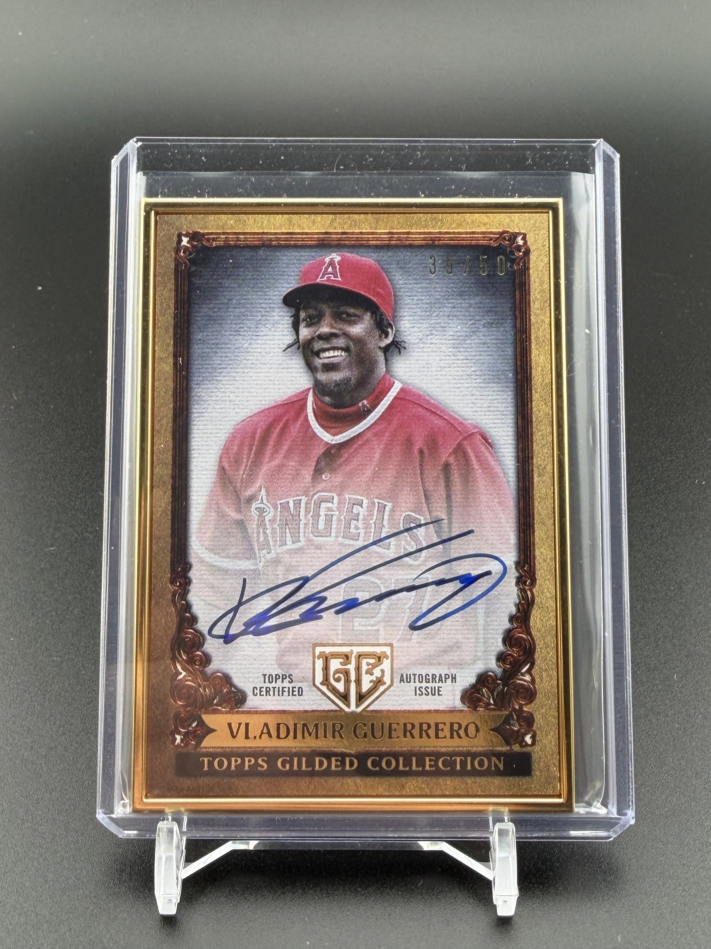 2023 Topps Gilded Vladimir Guerrero Gallery of Gold Auto /50