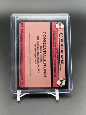 2024 Topps Update #89AU-CBU Corbin Burnes 1989 35th Anniversary Auto