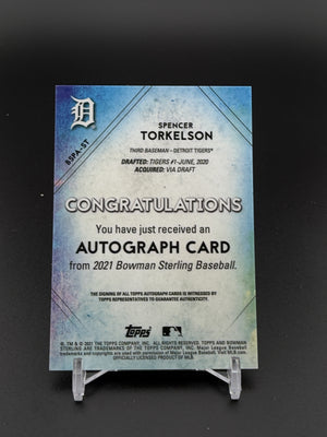 2021 Bowman Sterling Spencer Torkelson Prospect Auto Orange Refractor /75