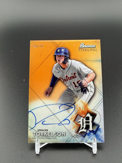 2021 Bowman Sterling Spencer Torkelson Prospect Auto Orange Refractor /75