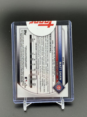 2025 Bowman Chrome #CRA-MS Matt Shaw Rookie Autographs Blue #/150