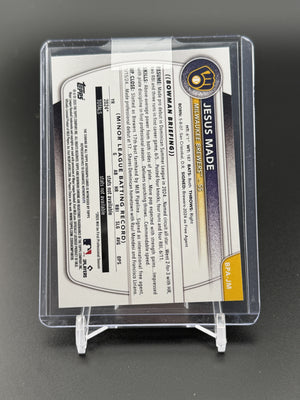 2025 Bowman #BPA-JM Jesus Made 1st Prospect Autographs Gold #/50