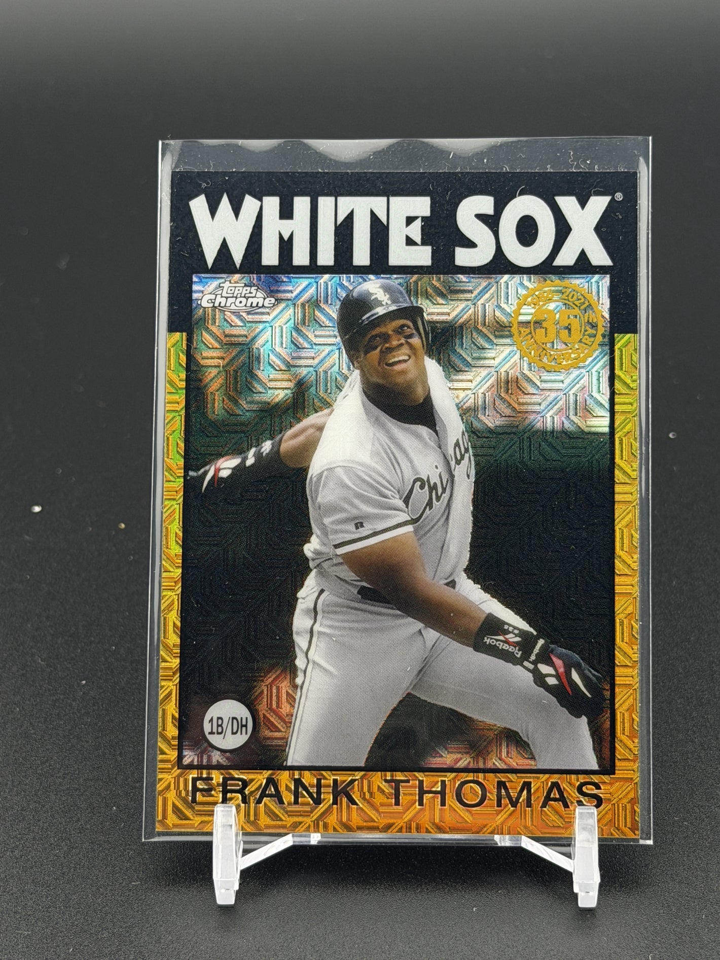 2021 Topps Frank Thomas Silver Pack 1986 35th Anniversary Chrome Gold /50