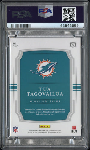 2020 Panini National Treasures #157 Tua Tagovailoa Rookie RC /99 PSA 9 PC