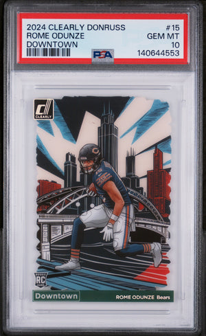 2024 Clearly Donruss #15 Rome Odunze Rookie RC Downtown PSA 10 PC