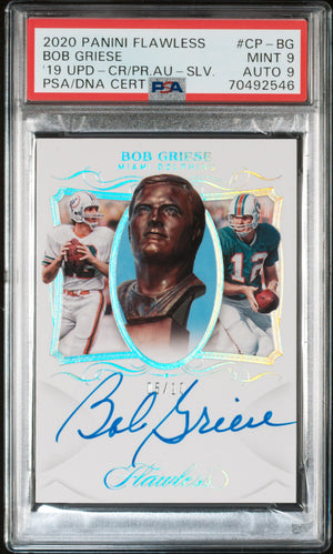2020 Flawless #CP-BG Bob Griese 2019 Career Progressions Silver /10 PSA 9