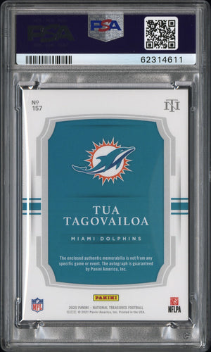 2020 Panini National Treasures #157 Tua Tagovailoa Rookie RC /99 PSA 9 PC