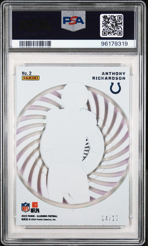 2023 Panini Illusions #2 Anthony Richardson Mystique Green /10 PSA 9