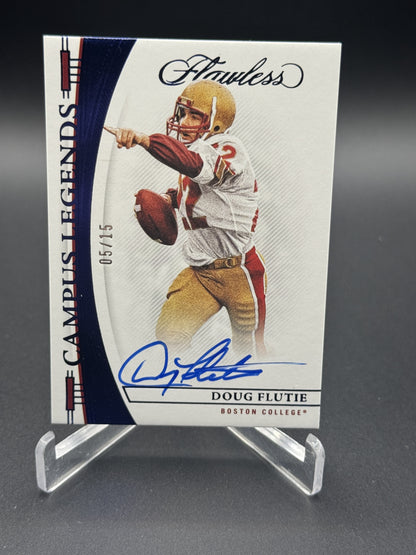 2023 Flawless Collegiate #CLS-DF Doug Flutie Campus Legends Auto Sapphire #/15