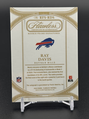 2024 Panini Flawless #RFS-RDS Ray Davis Rookie Frame Signatures Silver #/20