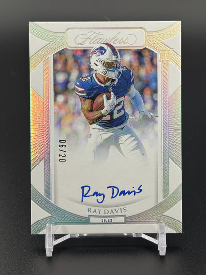 2024 Panini Flawless #RFS-RDS Ray Davis Rookie Frame Signatures Silver #/20
