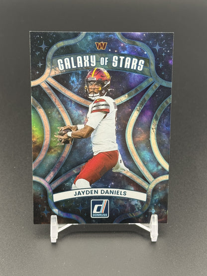 2025 Donruss #1 Jayden Daniels Galaxy of Stars Lava #/10