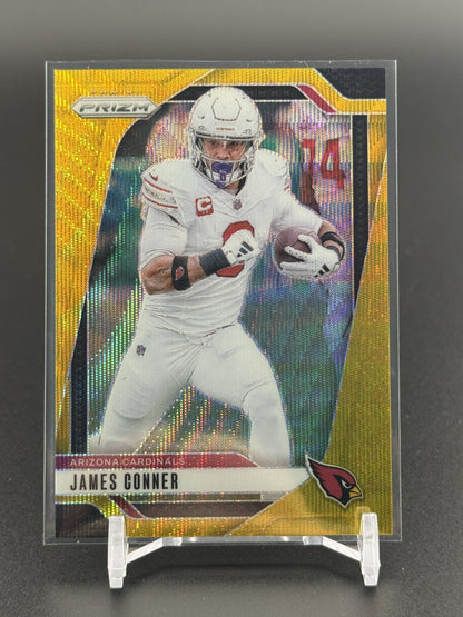 2024 Panini Prizm #2 James Conner Gold Wave #/10