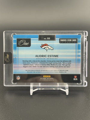 2024 Panini One #88 Audric Estime Rookie Auto Red #/49