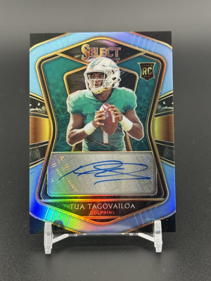2020 Panini Select #RS-TTA Tua Tagovailoa Rookie Auto Light Blue Prizm /20