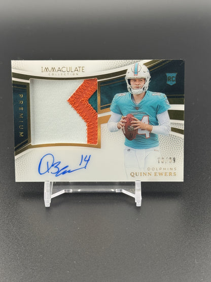 2025 Immaculate #PPRA-QES Quinn Ewers Premium Patch Rookie Auto /99 PC