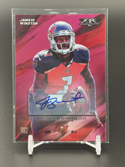 2015 Topps Fire #1 Jameis Winston Rookies Magenta #/25