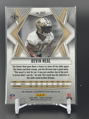 2025 Phoenix #207 Devin Neal Base Rookie Autographs Bronze Pandora Prizm /99