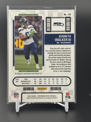 2022 Panini Contenders Optic #126 Kenneth Walker III