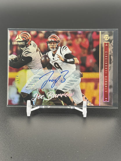 2022 Panini Luminance #78 Joe Burrow Autographs #/5