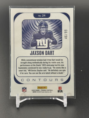 2025 Panini Phoenix #24 Jaxson Dart Contours Yellow Lava Prizm #/99