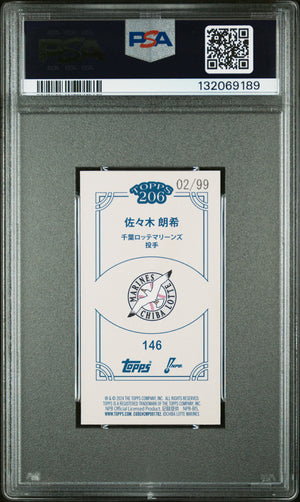 2024 Topps 206 NPB #146 Roki Sasaki Mini Rainbow Foil /99 PSA 9