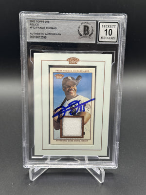 2002 Topps 206 #TR-FT Frank Thomas Framed Relics Auto BGS Authentic