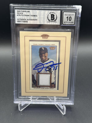 2003 Topps 206 #TR-FT Frank Thomas Relics Auto BGS Authentic (DMG Slab Corner)
