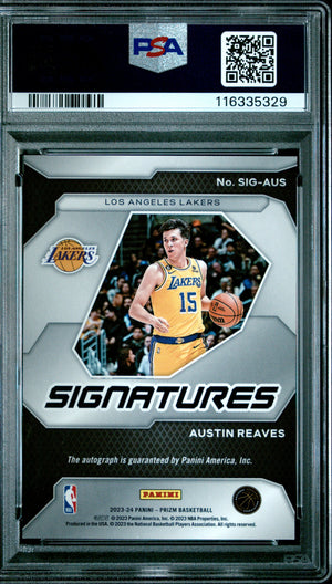 2023-24 Panini Prizm #SIG-AUS Austin Reaves Rookie RC Signatures PSA 9
