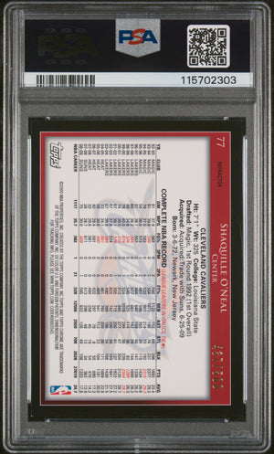 2009-10 Topps #77 Shaquille O'Neal Chrome Refractor /500 PSA 8