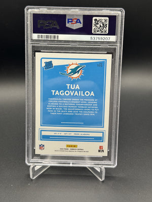 2020 Donruss #302 Tua Tagovailoa Rated Rookie PSA 10