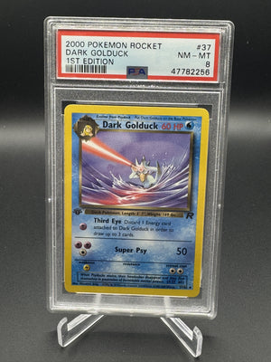 Pokemon Team Rocket #37/82 Dark Golduck 1st Edition PSA 8