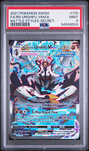 Pokemon Battle Styles #170 Rapid Strike Urshifu VMAX Secret Rare PSA 9