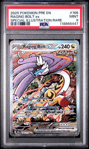 Pokemon SV: Prismatic Evolutions #166/131 Raging Bolt ex Special Illustration Rare PSA 9