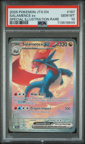 Pokemon Journey Together #187 Salamence ex Special Illustration Rare PSA 10