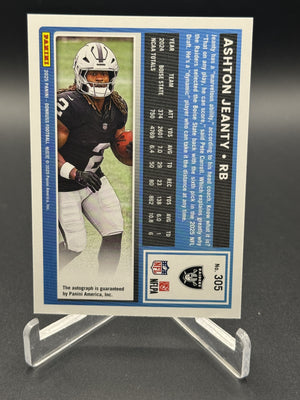 2025 Donruss #305 Ashton Jeanty Rated Rookies Autographs Green