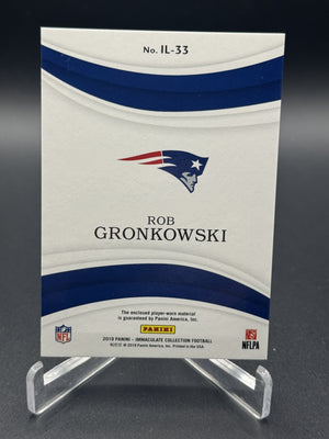 2019 Panini Immaculate Collection #IL-33 Rob Gronkowski Immaculate Numbers #/25