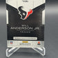 2025 Panini Black #III-WAJ Will Anderson Jr. Instant Impact Ink Royal #/30
