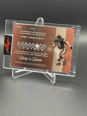 2025 Leaf Glory of the Game Tough as Leather Holo Mike Singletary Auto /3