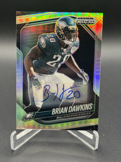 2025 Panini Prizm Black #115 Brian Dawkins Silver Auto