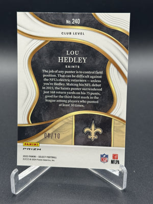 2023 Panini Select #240 Lou Hedley Disco Gold Prizms #/10