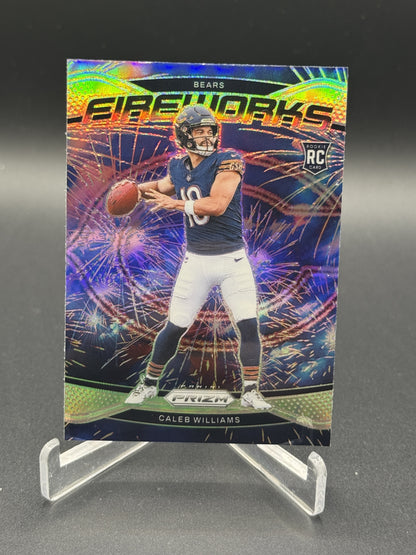 2024 Panini Prizm #25 Caleb Williams Fireworks Silver Prizm