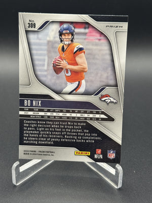 2024 Panini Prizm #309 Bo Nix Rookie RC Green