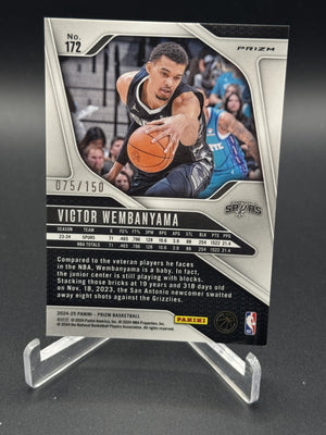 2024-25 Panini Prizm #172 Victor Wembanyama Premium Stock /150